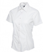Ladies White Short Sleeve Shirt