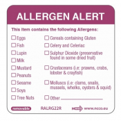 50X50mm Removable Allergen Label (500)