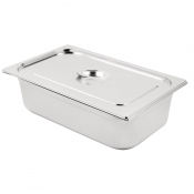 Vogue Stainless Steel 1/1 Gast ronorm Pan with Lid