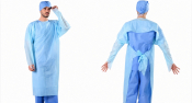 Blue Isolation Gowns 117cm x 193cm QTY 200