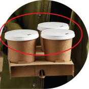 Paper Sip Thru Lids for 12-16 oz Cups - Box of 1000
