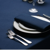 Napkin Hemmed Navy Polyester 20 x 20in(51x51cm)