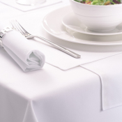 White Square Table Cloth 52inch x 52inch (132cm x 132cm)