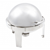 Olympia Paris Roll Top Chafing Dish Round (6Ltr Silver)