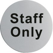 Stainless Steel Door Sign Staff Only