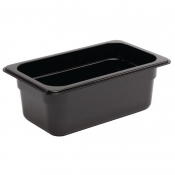 Polycarbonate 1/4 Gastronorm Container 100mm Black