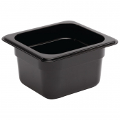 Polycarbonate 1/6 Gastronorm Container 100mm Black