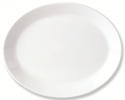 Steelite Simplicity White Oval Coupe 11inch Plate Pack 12