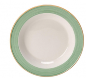 Rio Green Soup Plate Slim 21.5cm 8 1/2inch Pack 24