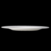 Monaco White Plate Wide Rim 32cm 12 1/2inch Pack 6