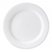 Monaco White Plate Flat Rim 27cm 10 5/8inch Pack 24