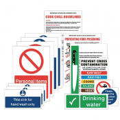 Vogue Food Preparation Sign Pack (15 Notices)