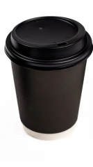 12oz Black Double Wall Coffee Cups Pack of 500